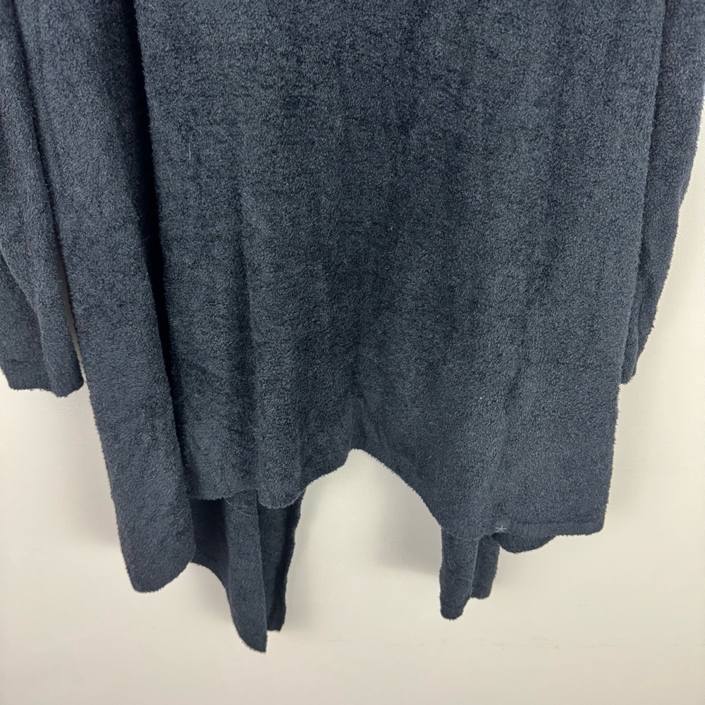 Barefoot Dreams Long Open Front Cardigan size L/XL Black Soft Lounge - Picture 9 of 9